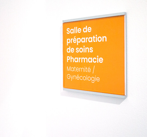 identification de porte salle signalétique centre hospitalier